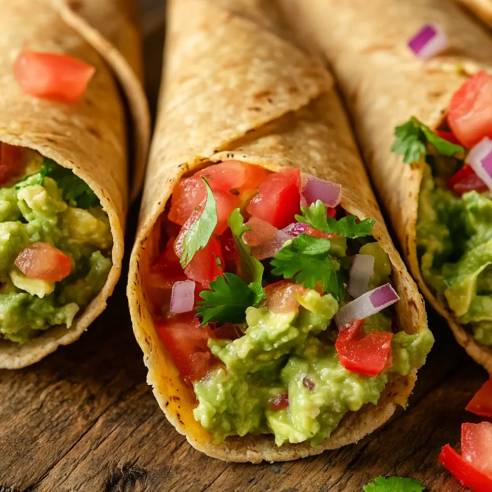 Conitos rellenos con guacamole