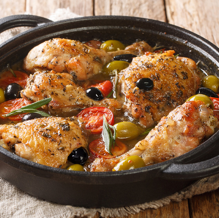 Pollo a la Plancha con Aceitunas