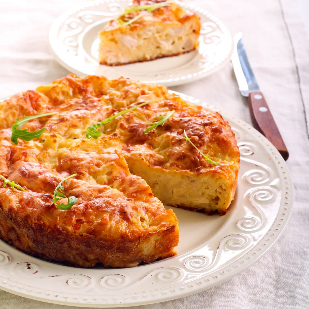 Budín de verduras y pollo